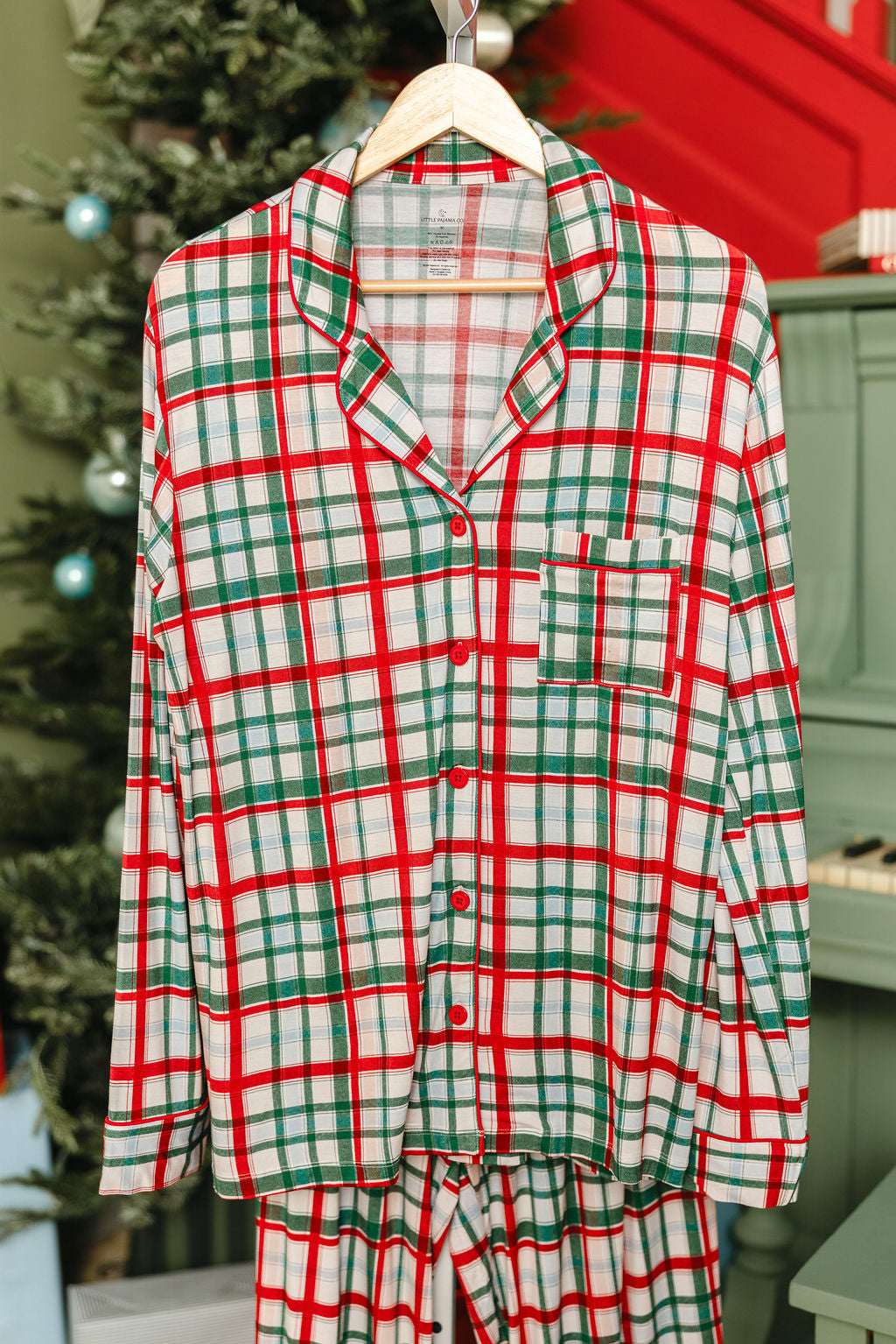 LPC X Tiffany Houghton Christmas Plaid Kids Button Down Set