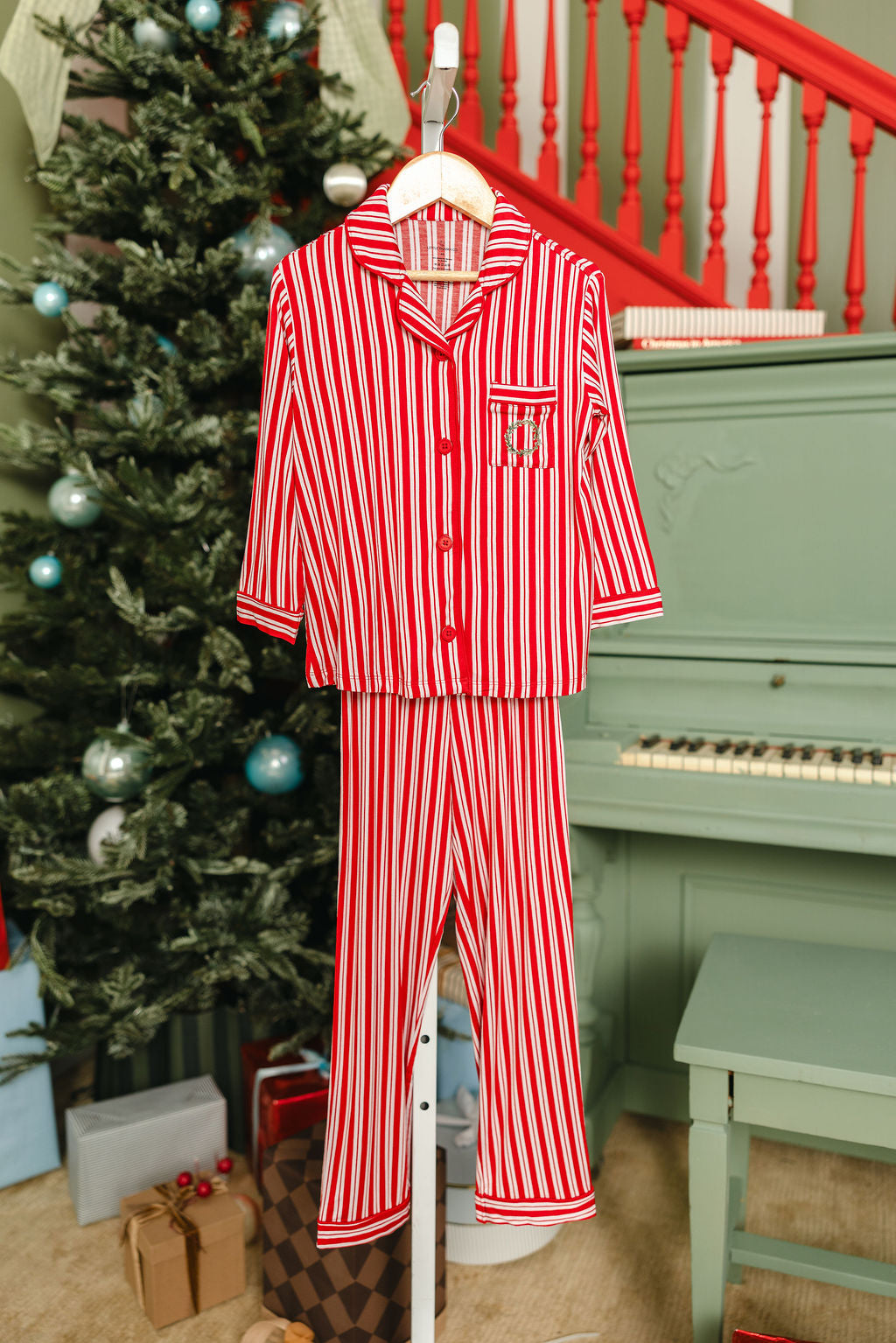 LPC X Tiffany Houghton Candy Cane Lane Kids Button Down Set