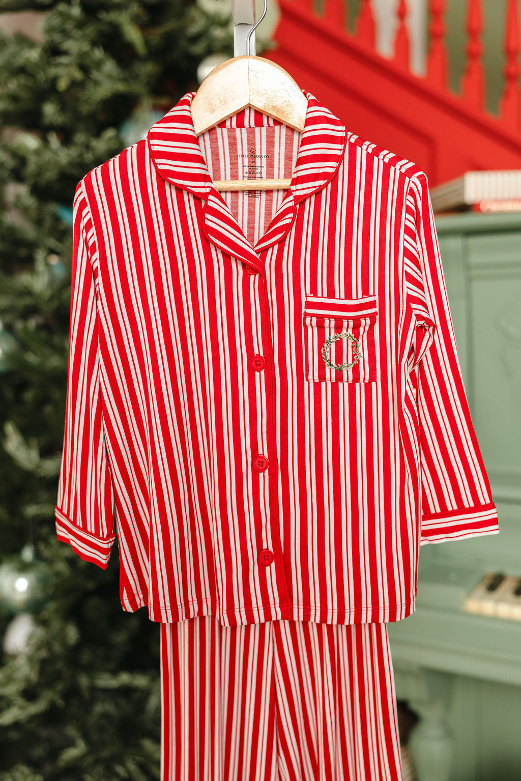 LPC X Tiffany Houghton Candy Cane Lane Kids Button Down Set