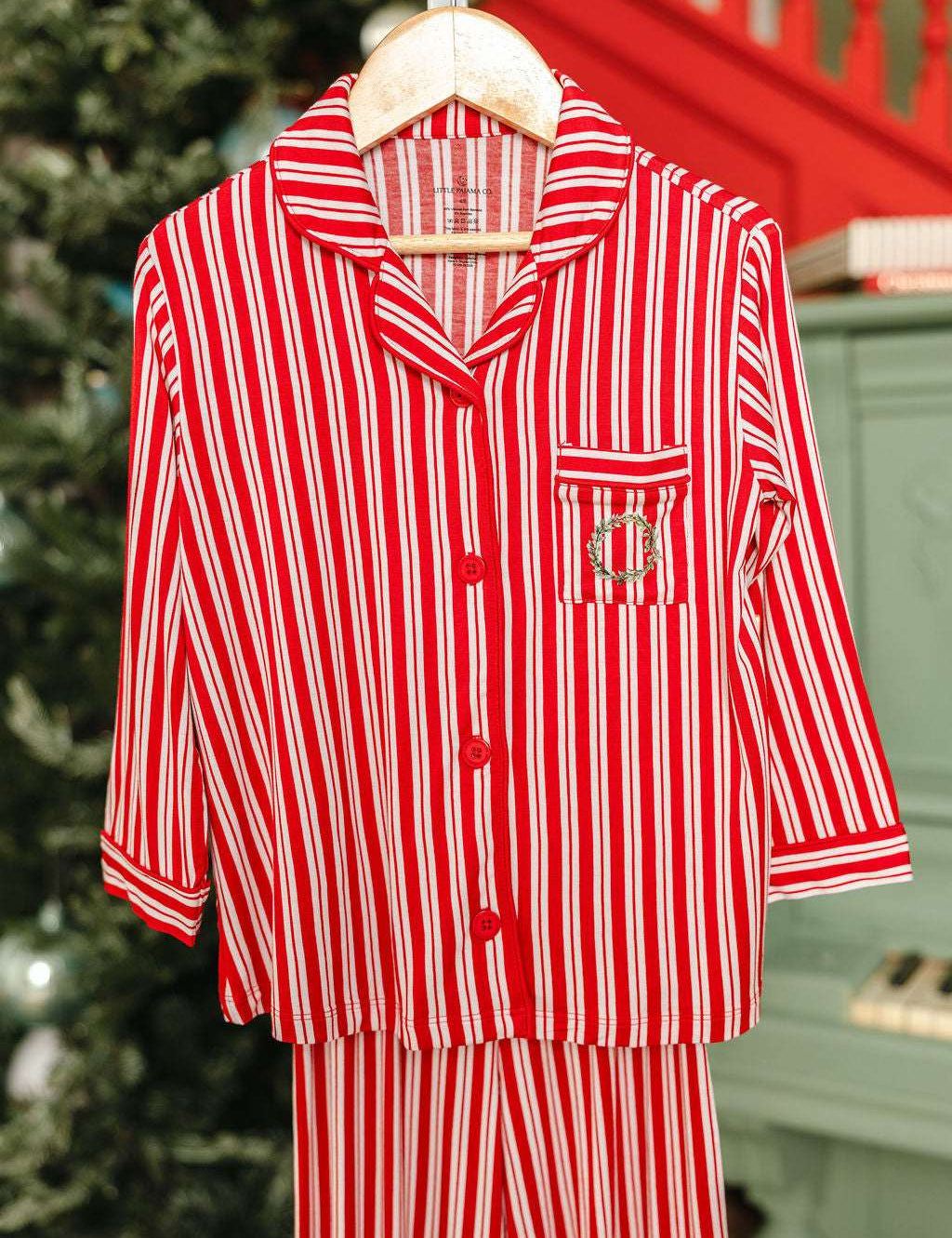 LPC X Tiffany Houghton Candy Cane Lane Kids Button Down Set