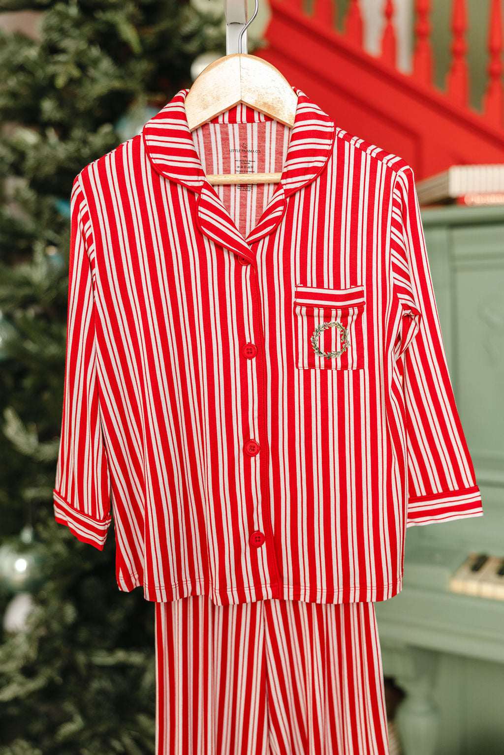 LPC X Tiffany Houghton Candy Cane Lane Kids Button Down Set