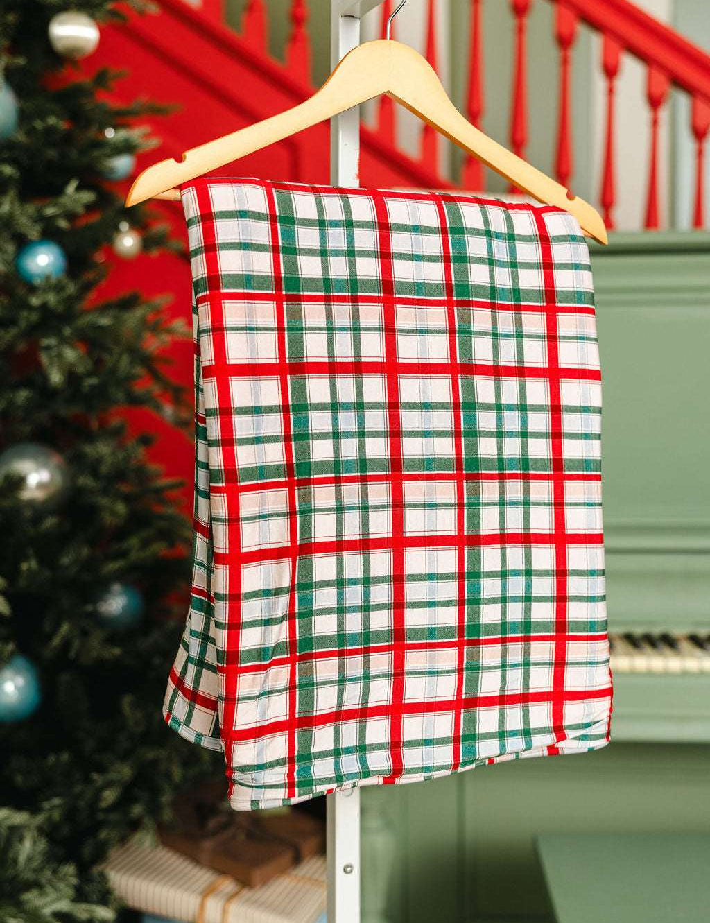 LPC X Tiffany Houghton Christmas Plaid Plush Blanket