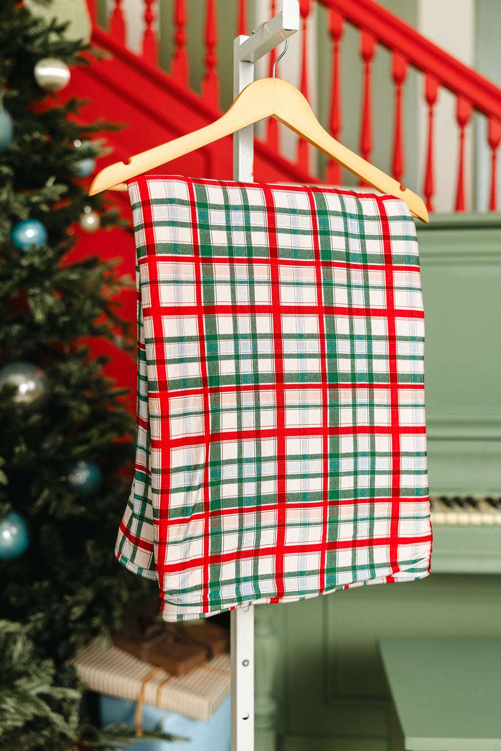 LPC X Tiffany Houghton Christmas Plaid Plush Blanket