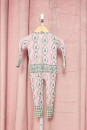LPC X Tiffany Houghton Bow-Ho-Ho Ruffle Zipper Onesie