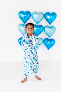 Blue Affirmation Heart Plush Blanket