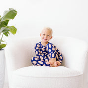 Ribbed Football Two Piece Pajama Set