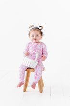 Load image into Gallery viewer, Flower Bunny Ruffle Convertible Footed Onesie
