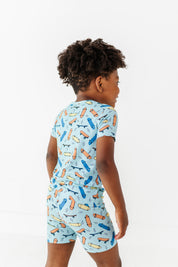 Ribbed Skateboard Pajama Short Set
