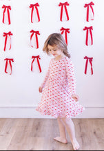 Load image into Gallery viewer, Heart and Bow Ruffle Dress
