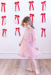 Heart and Bow Ruffle Dress