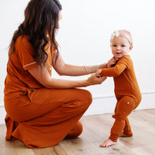 Load image into Gallery viewer, Rust Ribbed Convertible Onesie
