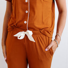 Load image into Gallery viewer, Rust Ribbed Womens Flare Set
