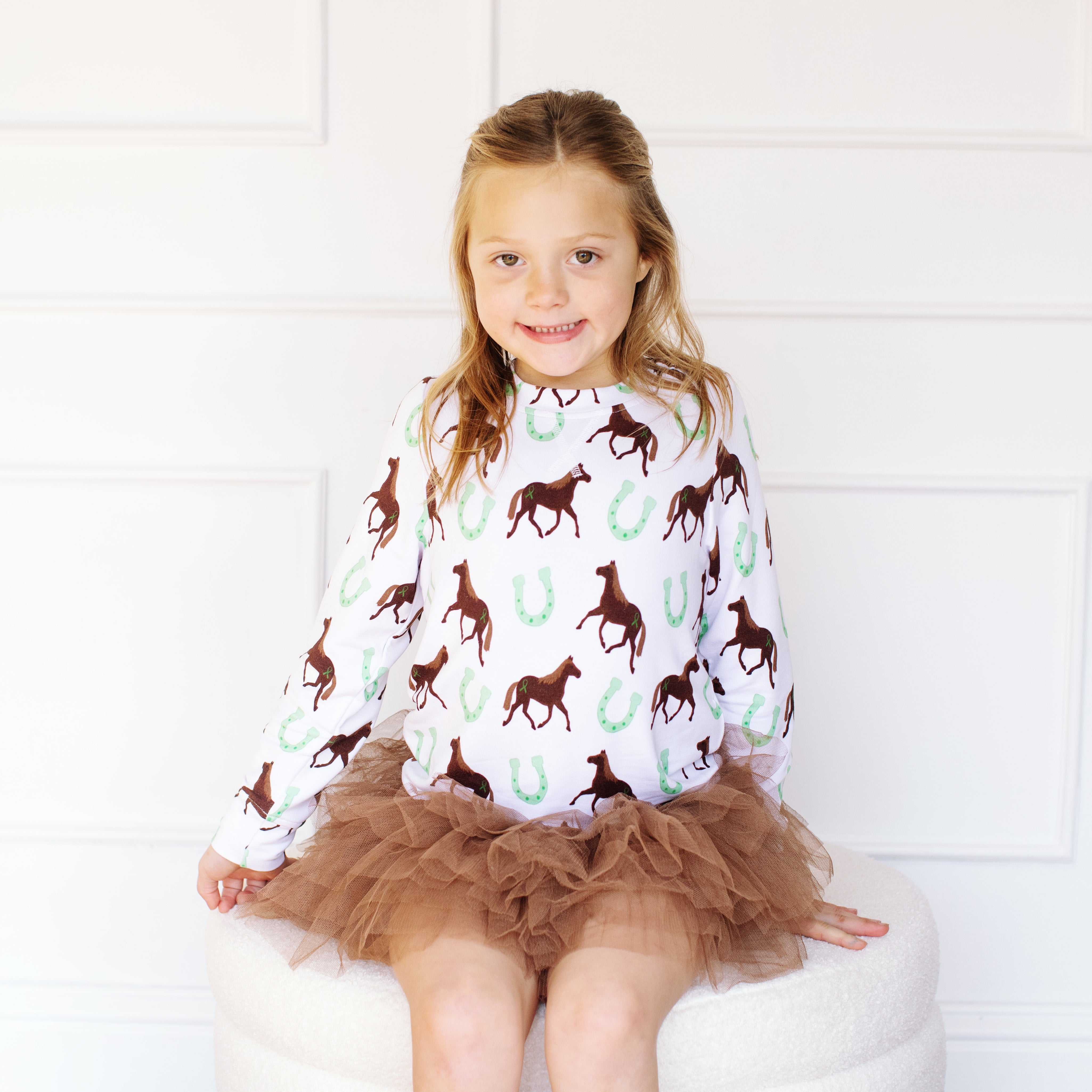 Lucky Horse Terry Pullover