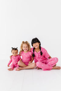 Pink Palms Ribbed Onesie