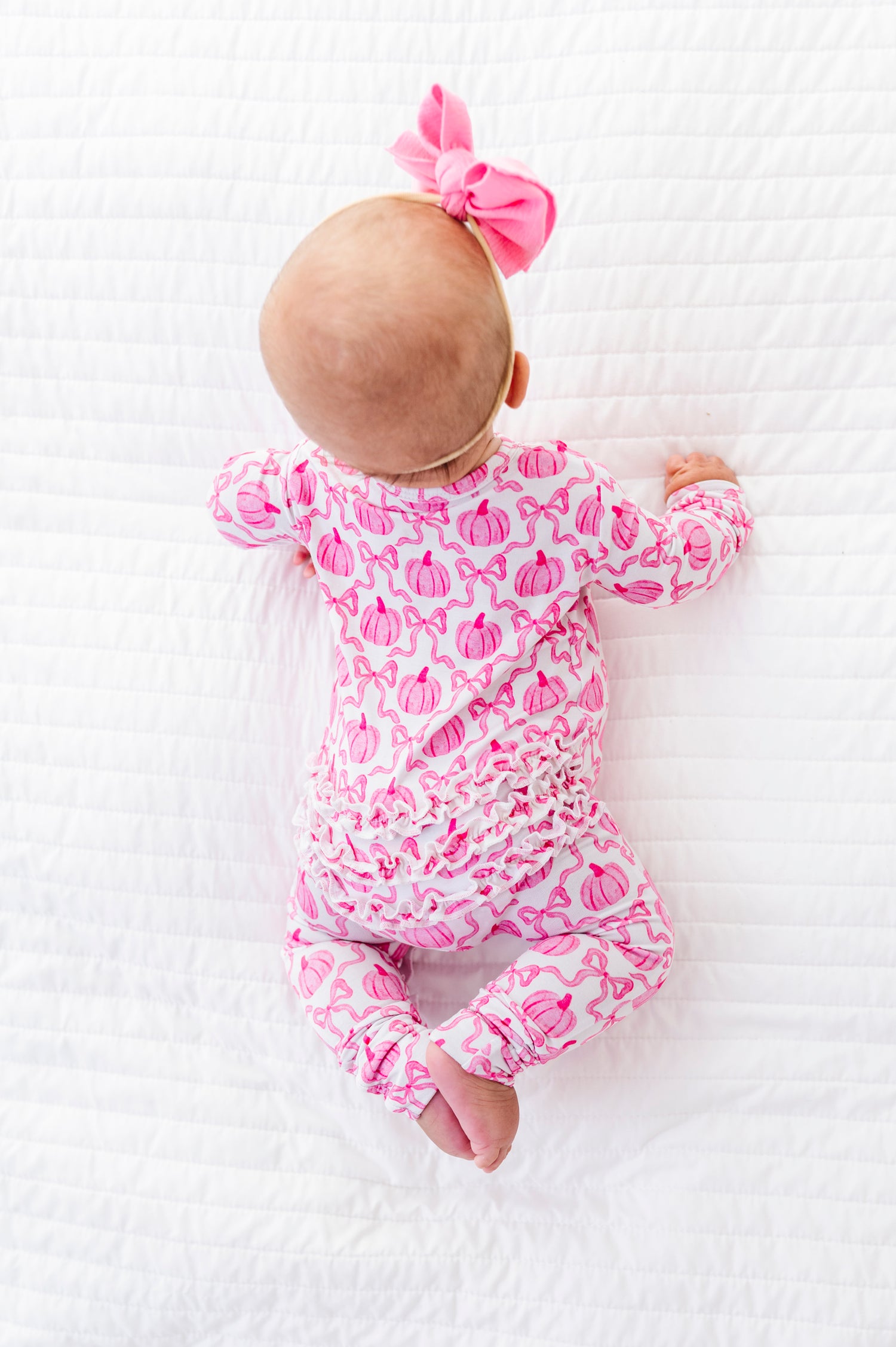 Pumpkin Bows Zipper Onesie