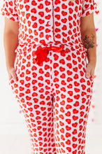 Load image into Gallery viewer, Red Affirmation Heart Women&#39;s Flare Pajama Set
