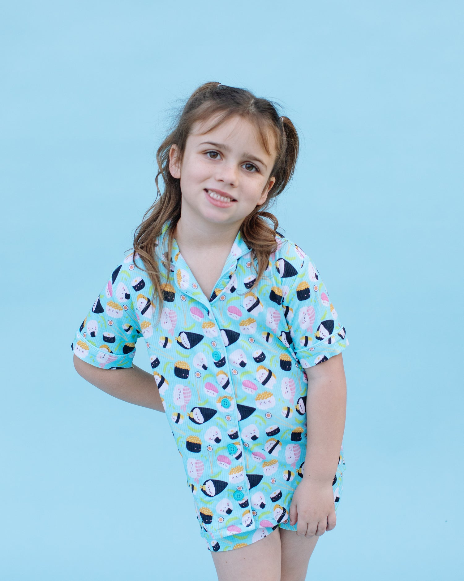 Sushi Girls Button Up Short Set