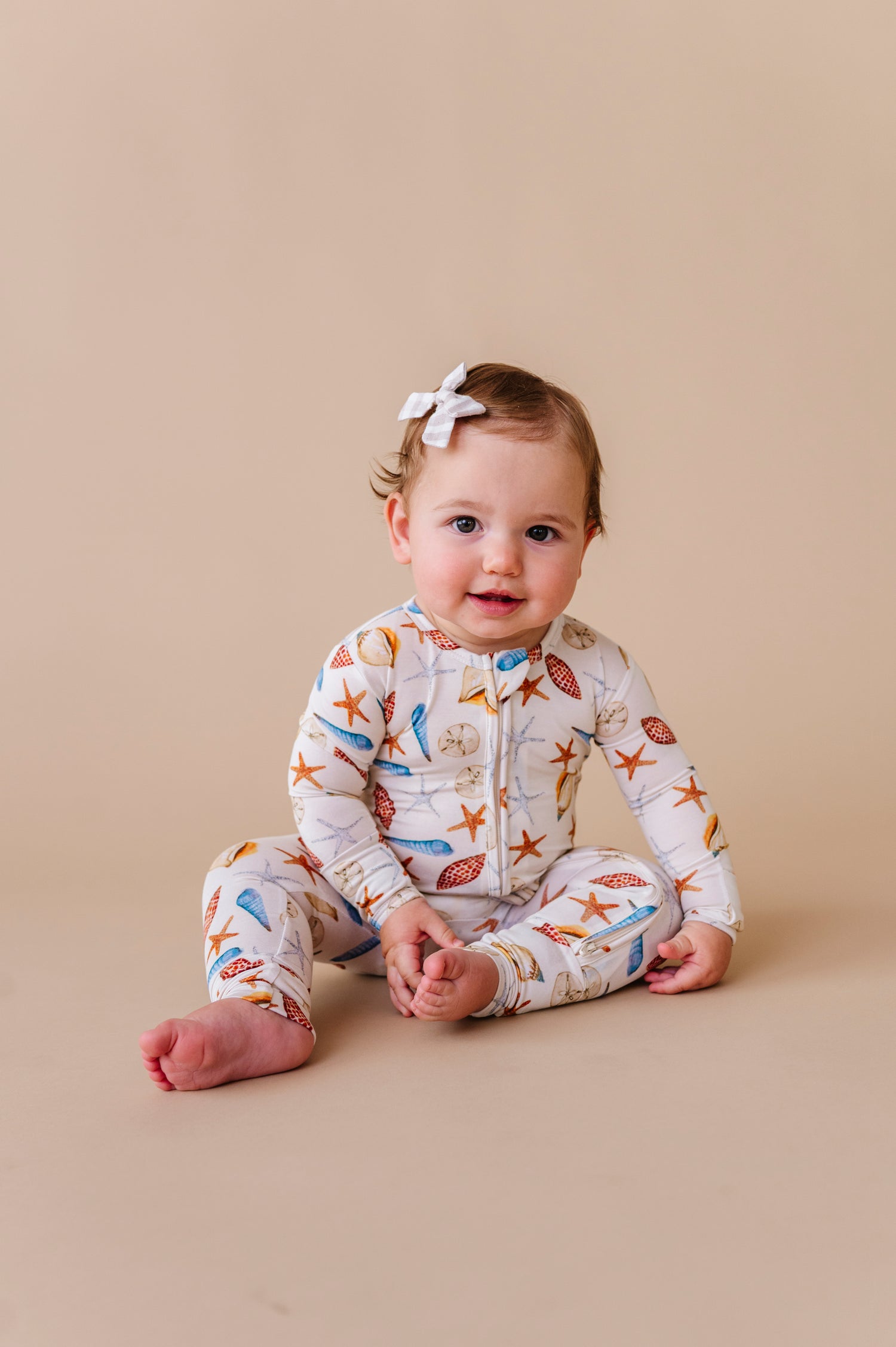Sea Shells Zipper Onesie