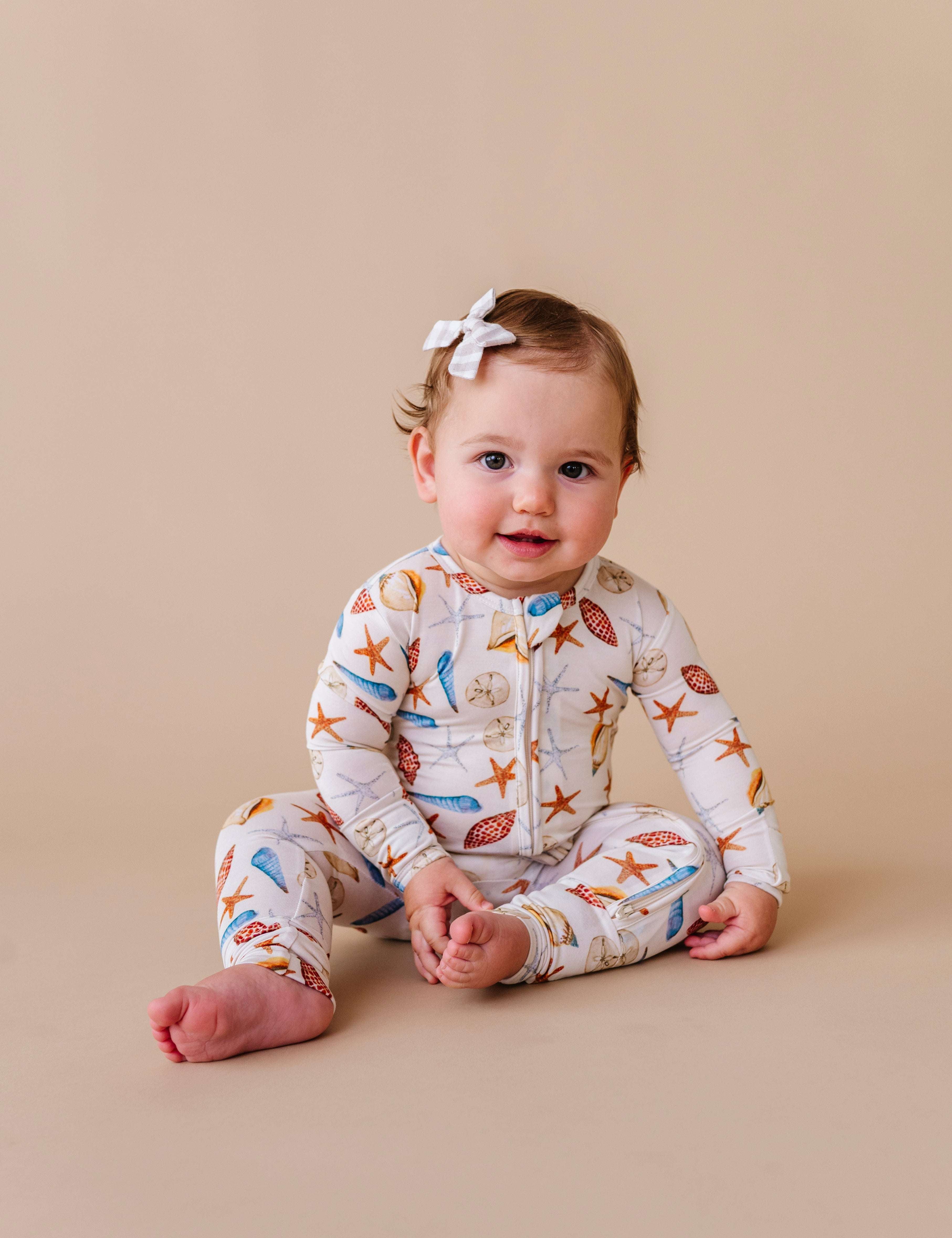 Sea Shells Zipper Onesie