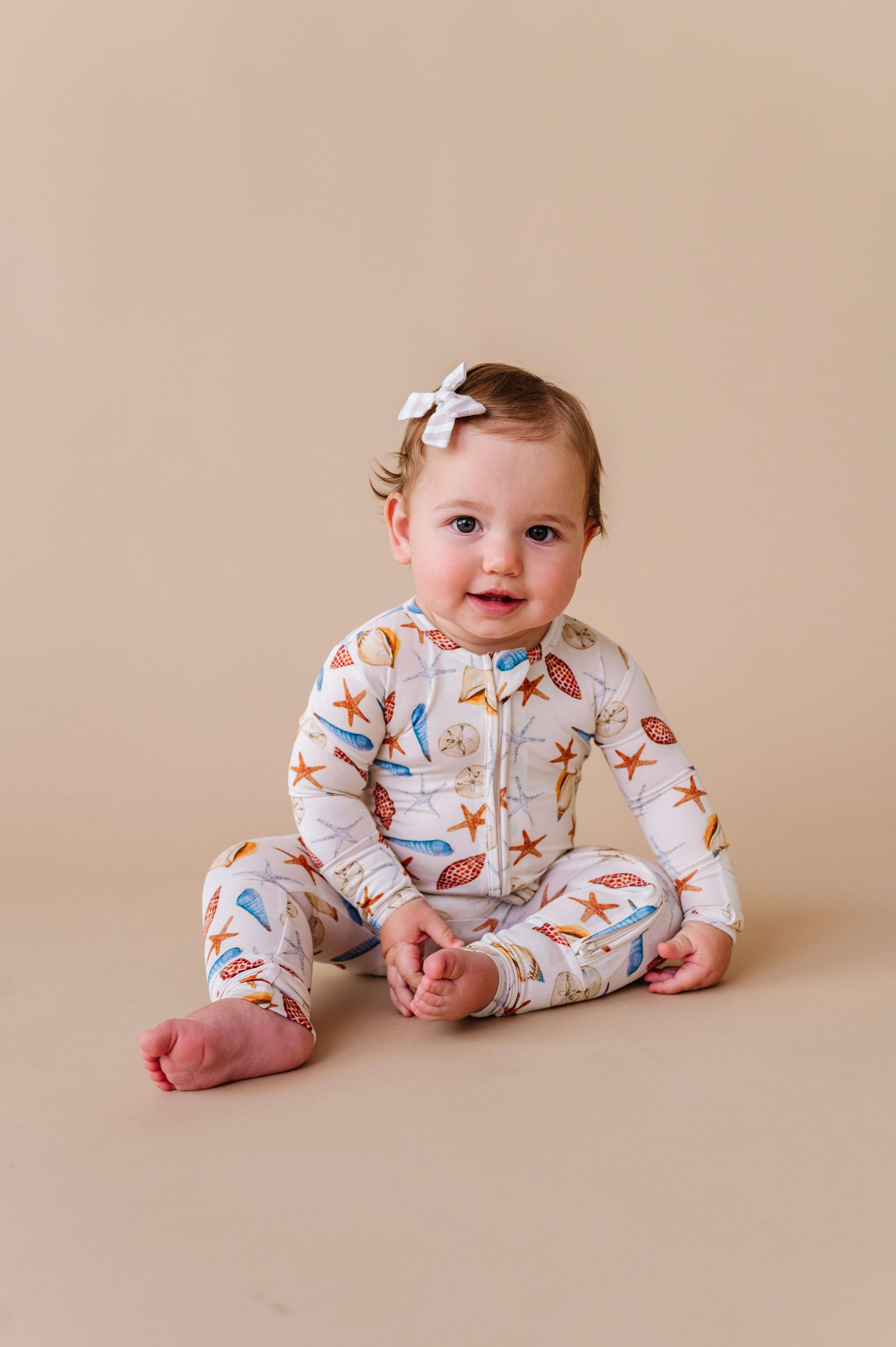 Sea Shells Zipper Onesie