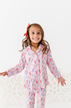 Load image into Gallery viewer, Pink Snowman Girls Flare Set
