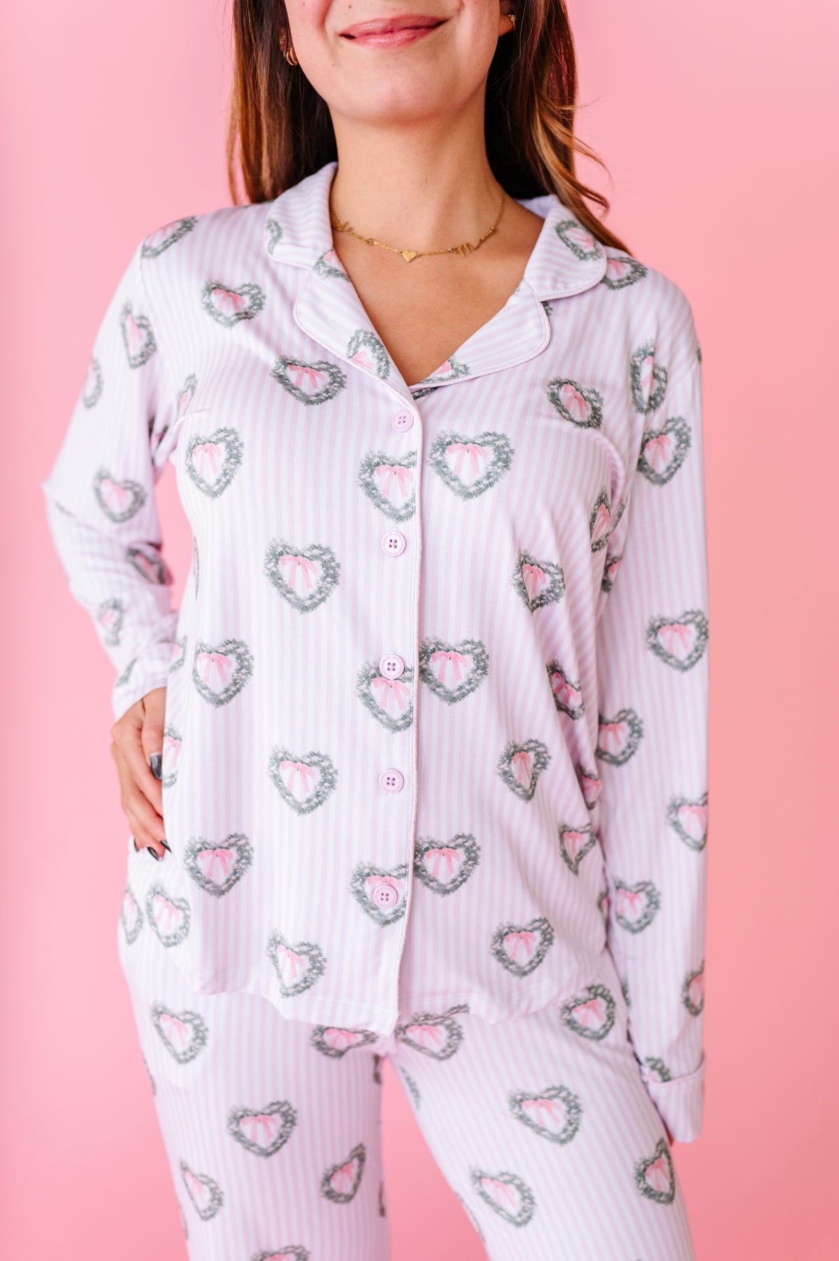 Holiday Heart Wreath Women's Flare Set