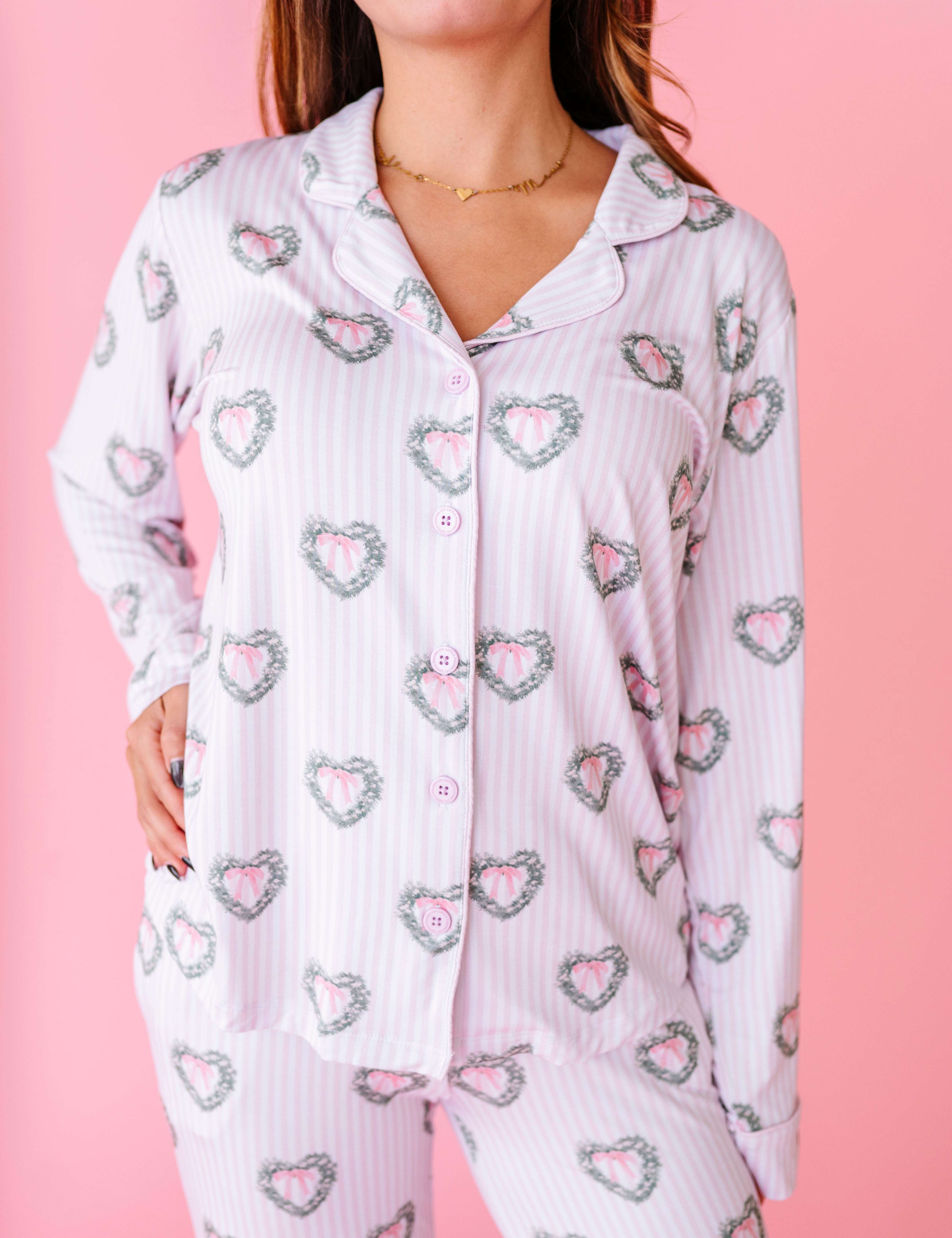 Holiday Heart Wreath Women's Flare Set