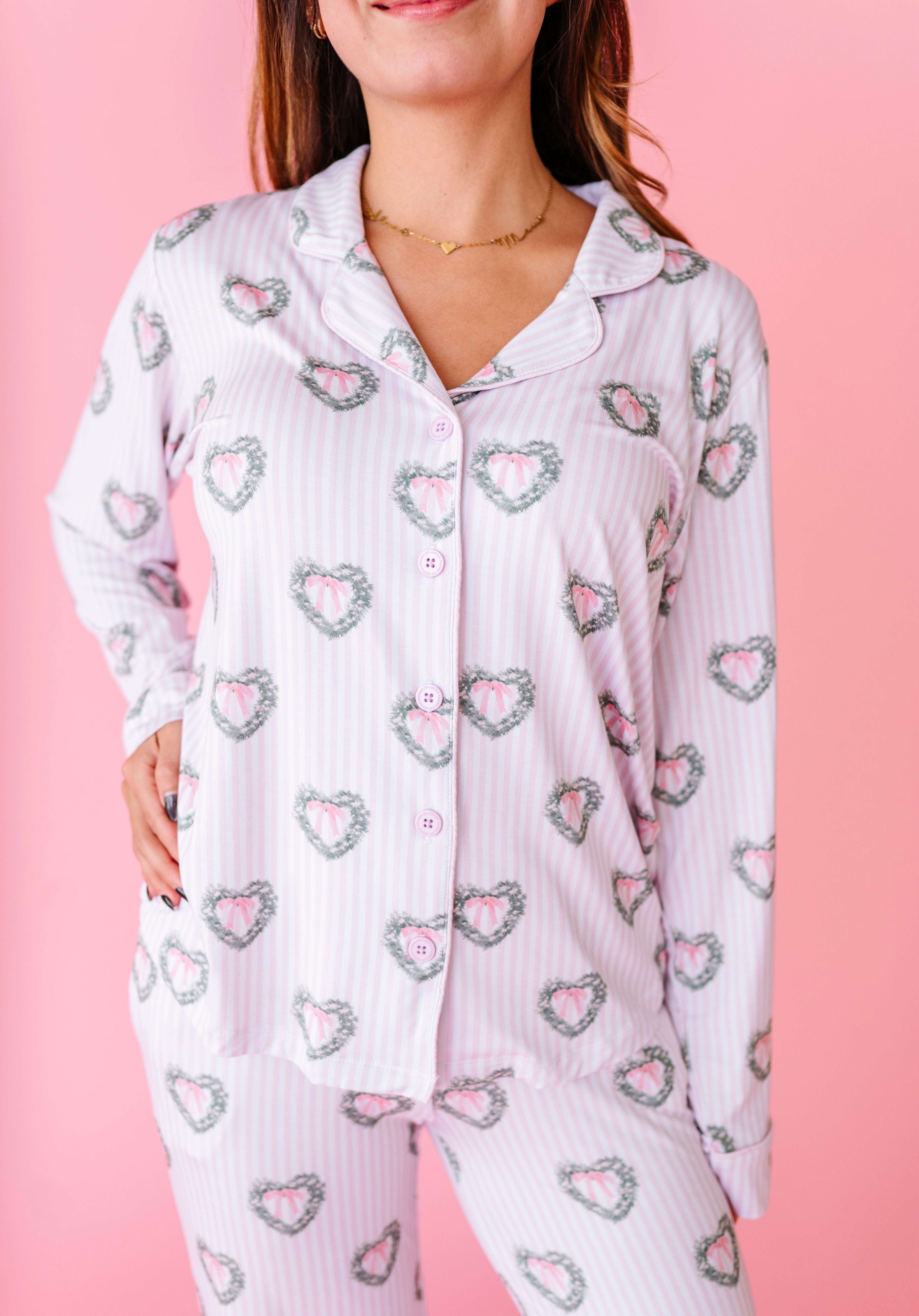 Holiday Heart Wreath Women's Flare Set