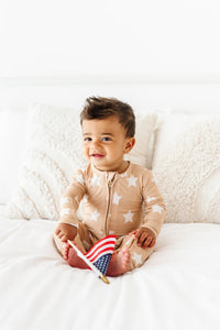 Tan Star Convertible Onesie