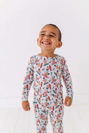 Snowboarding Gingerbread Two Piece Pajama Set