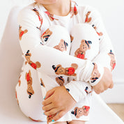 Halloween Bear Ribbed Two Piece Pajama Set