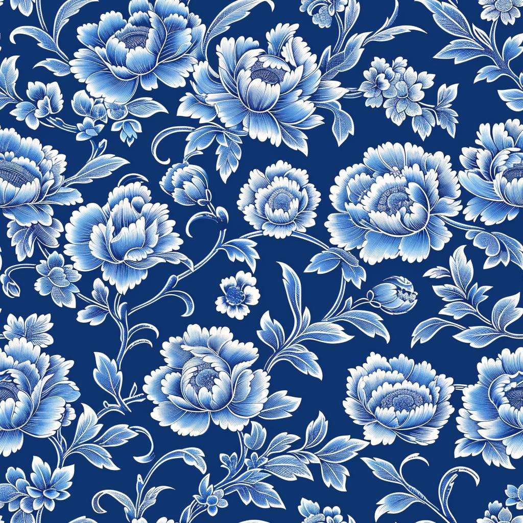 Blue Floral Girls Flare Lounge Set