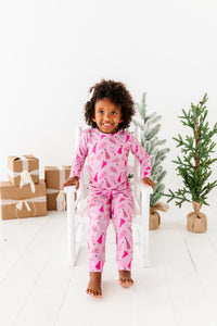 Pink Pine Tree Two-Piece Long Set