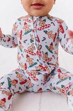Load image into Gallery viewer, Snowboarding Gingerbread Onesie
