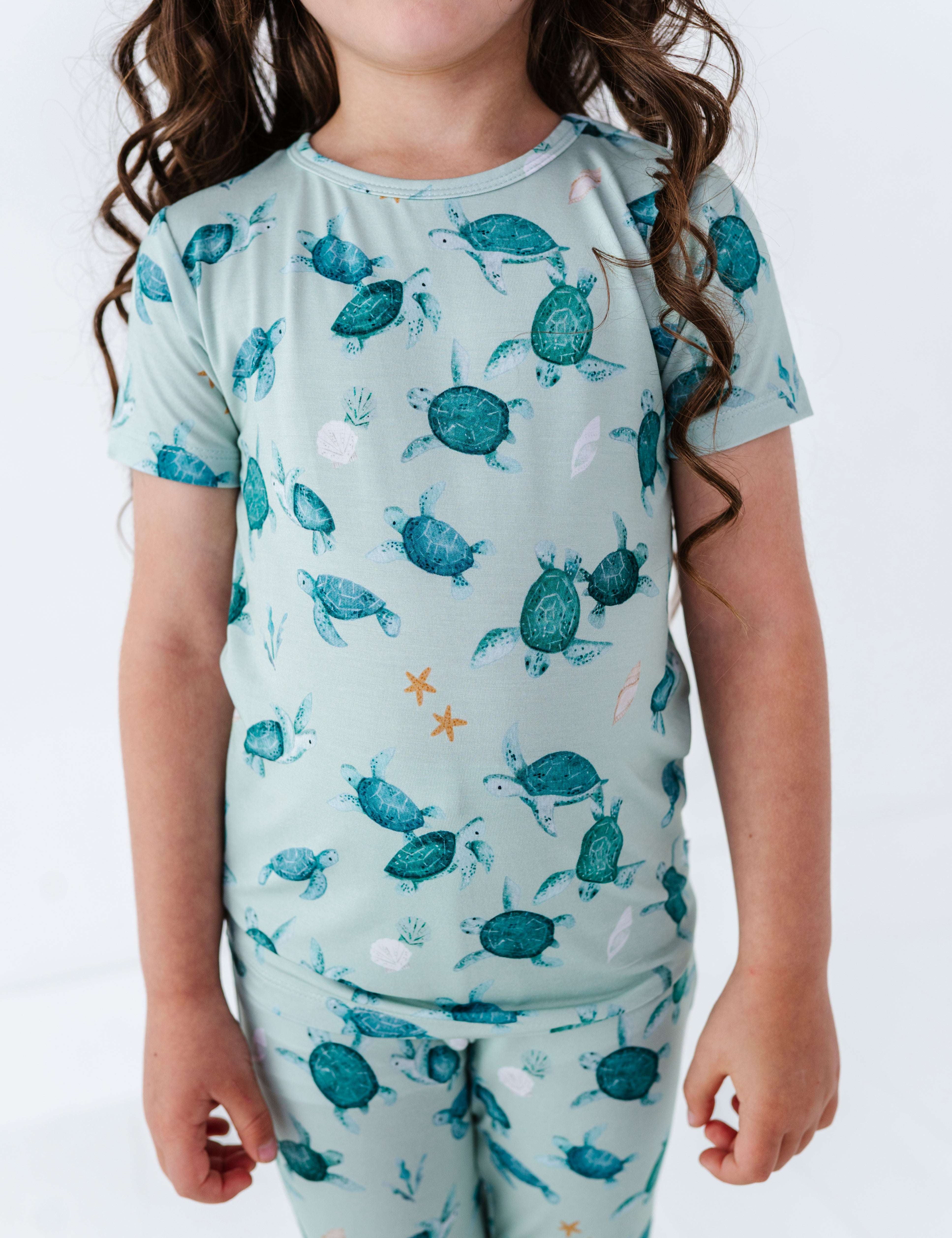 Sea Turtles Two Piece Pajama Set