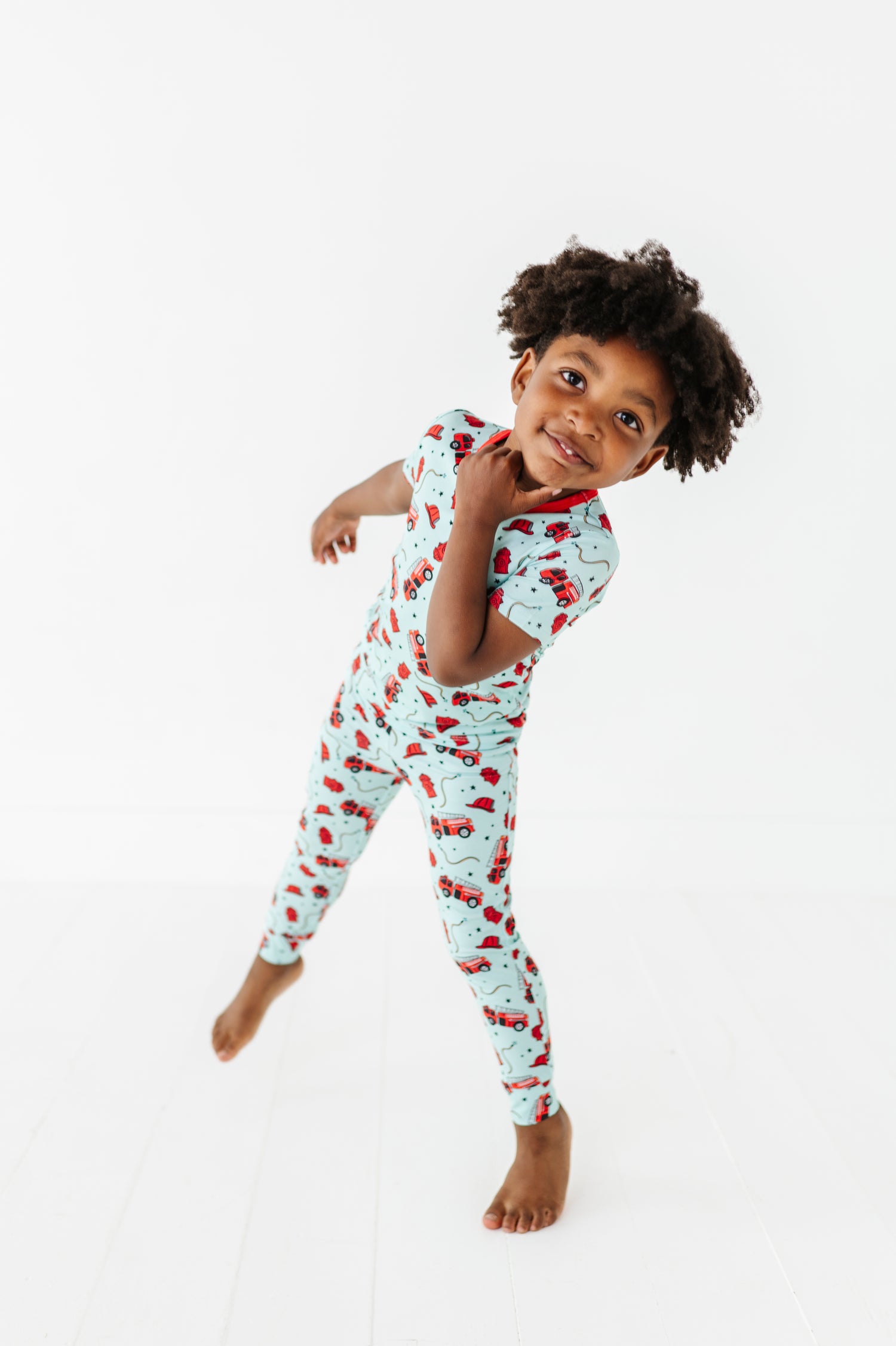 Fire Truck Two Piece Pajama Set