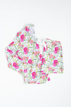 Load image into Gallery viewer, Pink Peony Women’s Button Down Short Set
