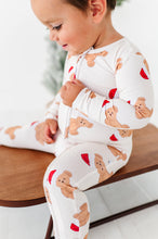 Load image into Gallery viewer, Santa Ribbed Bear Convertible Onesie
