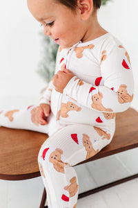 Santa Ribbed Bear Convertible Onesie