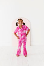 Load image into Gallery viewer, Pink Affirmation Heart Girls Flare Lounge Set
