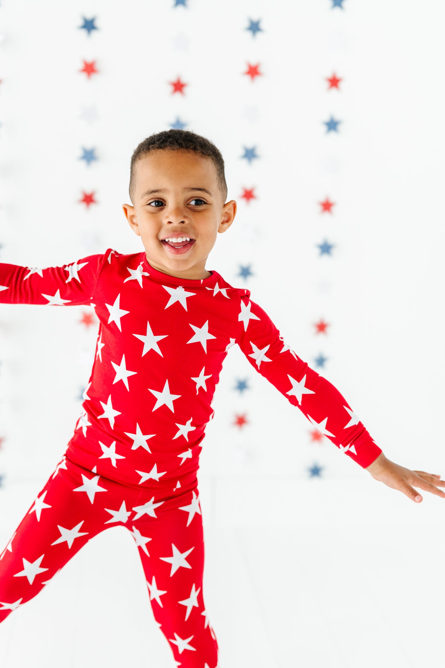 Red Star Two Piece Pajama Set