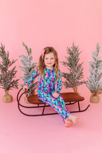 Colorful Pine Trees Two Piece Long Set