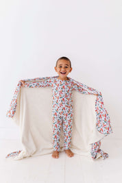 Snowboarding Gingerbread Plush Blanket