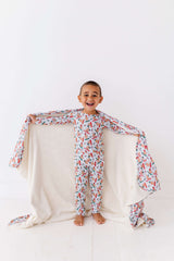 Snowboarding Gingerbread Plush Blanket