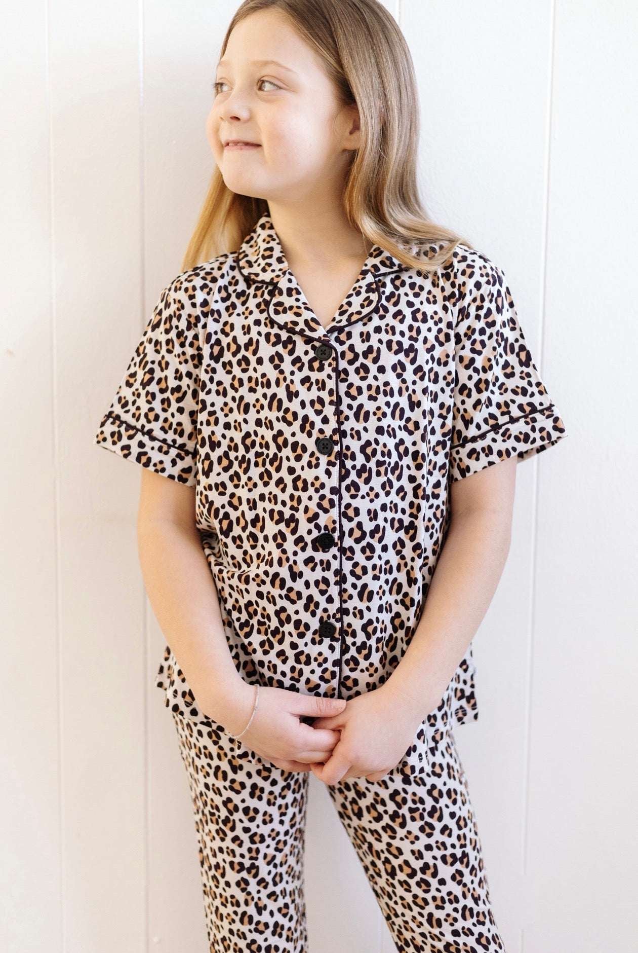 Leopard Girls Flare Lounge Set