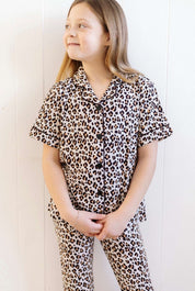 Leopard Girls Flare Lounge Set