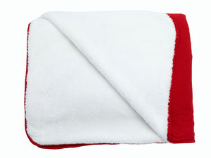 Red Ribbed Plush Blanket