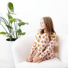 Load image into Gallery viewer, Tan Floral Ribbed Two-Piece Long Set
