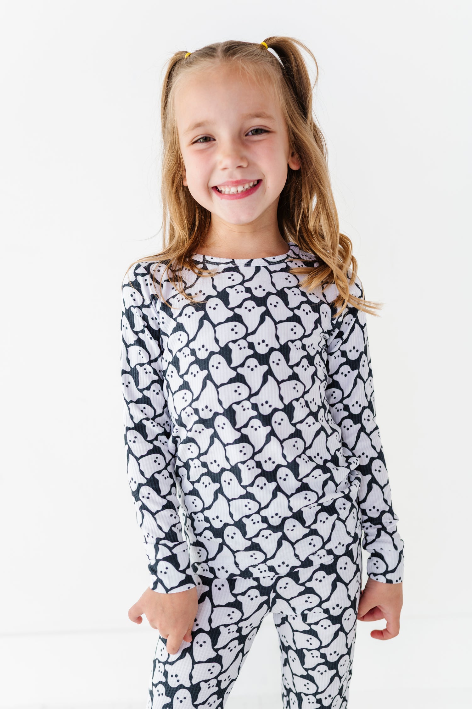 Ghosts Ribbed Two Piece Pajama Set
