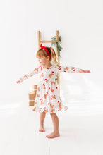 Load image into Gallery viewer, Santa Bear Girls Twirl Dress
